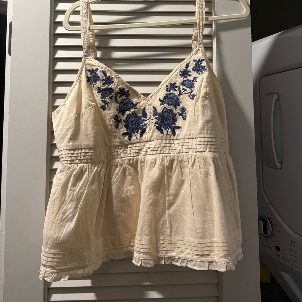 Abercrombie & Fitch Embroidered Babydoll Cami